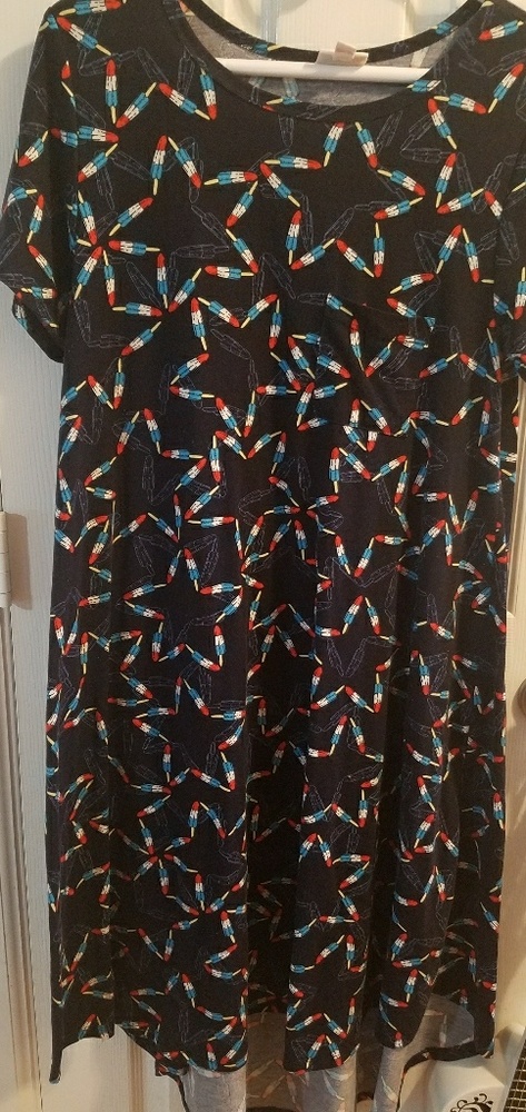 Lularoe M carly patriotic popsicle dress